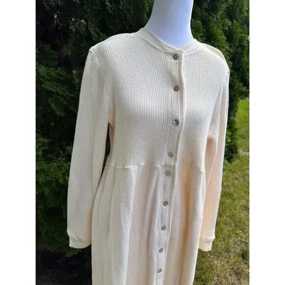 Vintage E.D. Lee Waffle Knit Dress Size Medium Made in the USA - Picture 2 of 8
